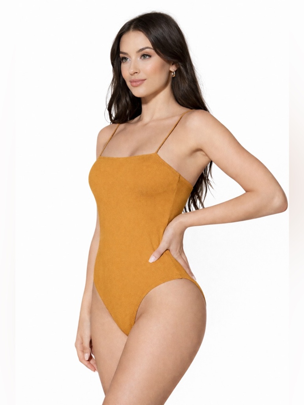 Tigerlily Lauren One Piece NWOT Bronze Recycled Swim Adjustable Strap Small